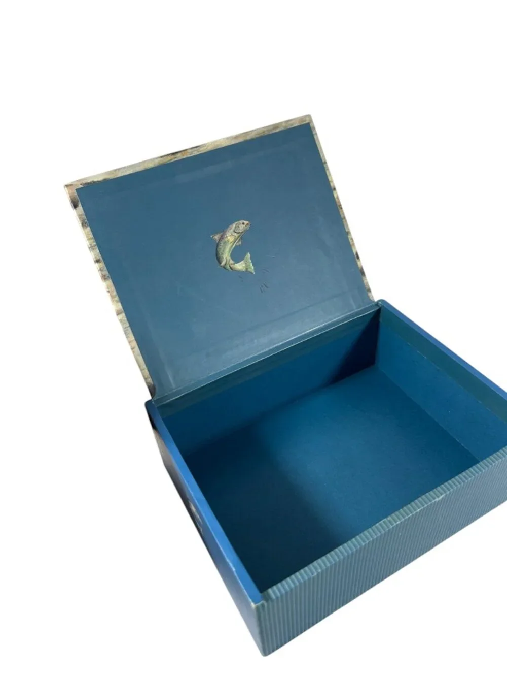 Creative Papers Salmon Lodge 9 Blank Notecards 3D Fish Bear Wildlife Box